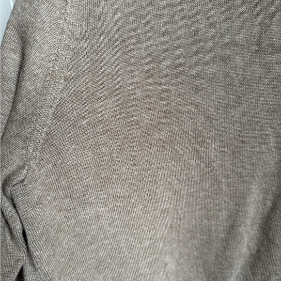 Jos. A. Bank Traveler 1/4 Zip Sweater XL Tan Pullover Performance Knit - Picture 4 of 5
